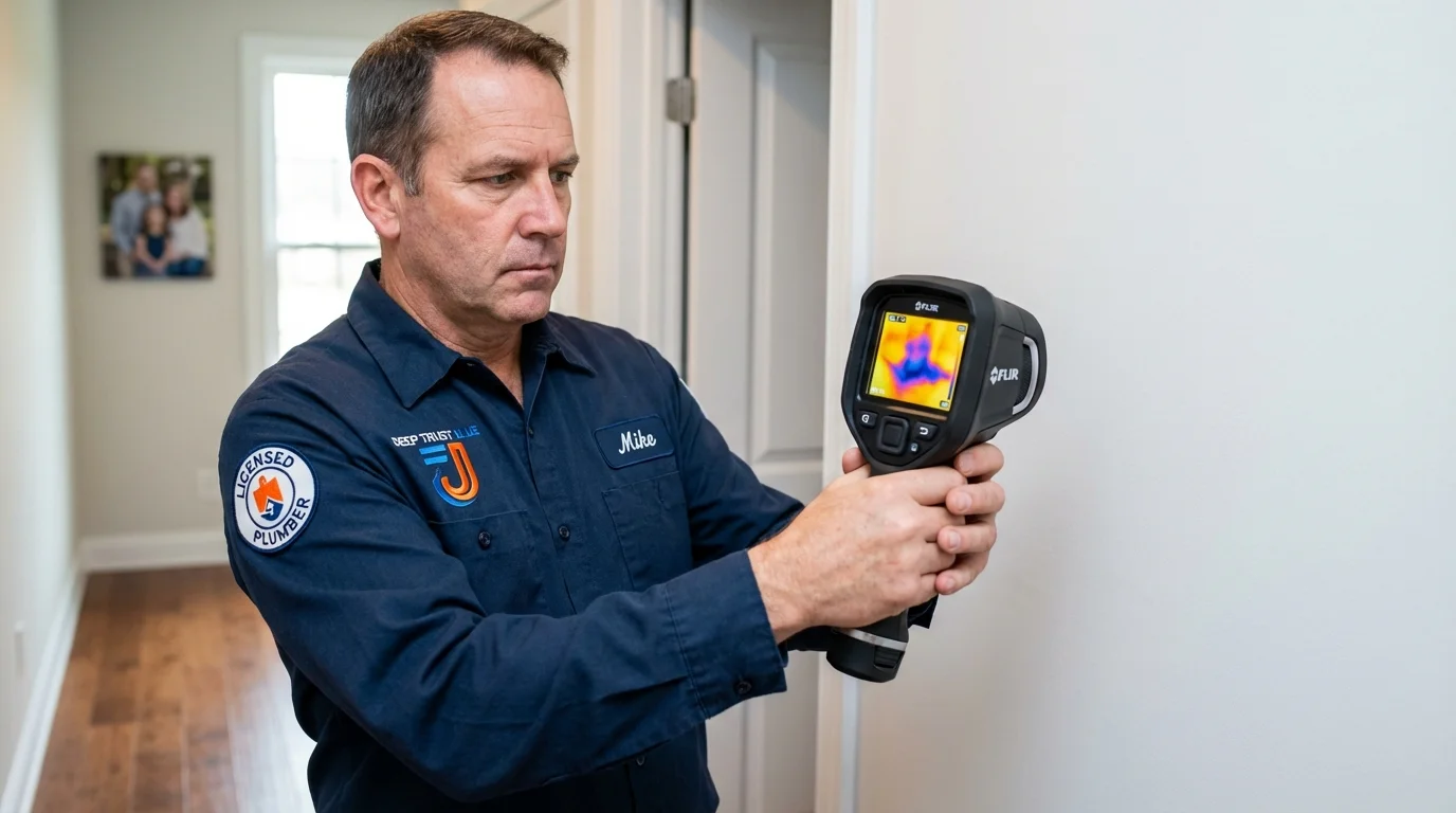 Thermal imaging leak detection by Johns Plumbing LLC in Trumbull